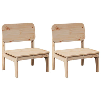 Sedie da Giardino 2pz 60x52,5x72 cm Legno Massello di Pino