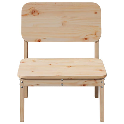 Sedie da Giardino 2pz 60x52,5x72 cm Legno Massello di Pino