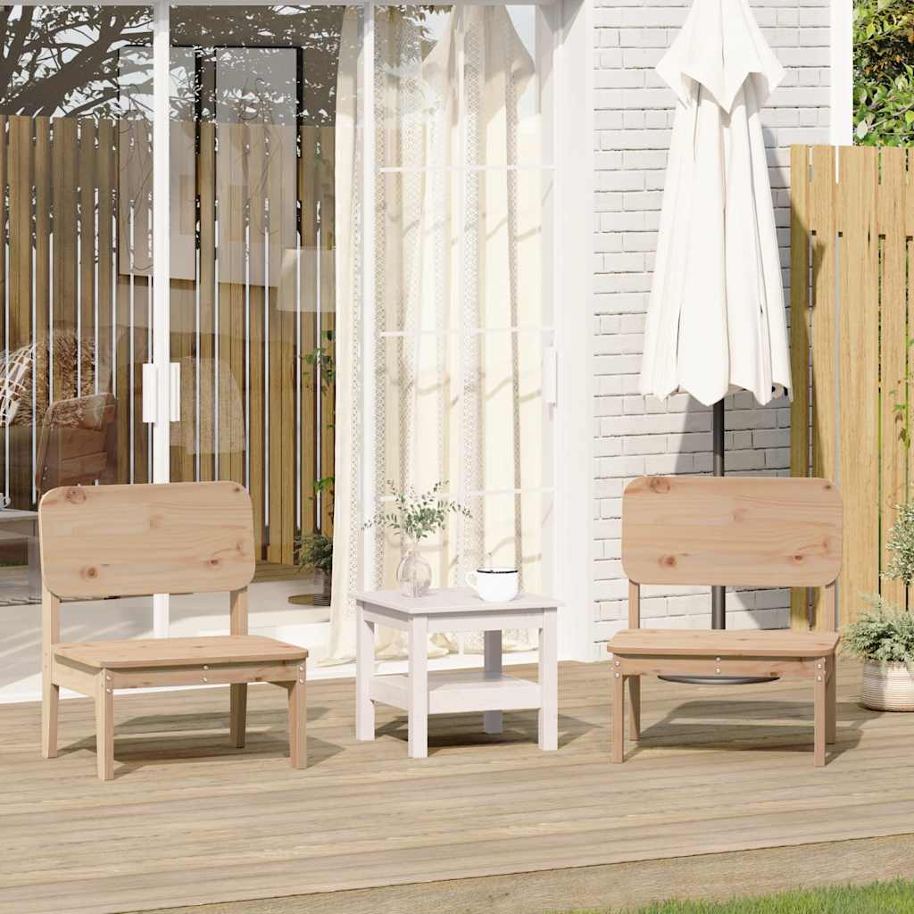 Sedie da Giardino 2pz 60x52,5x72 cm Legno Massello di Pino