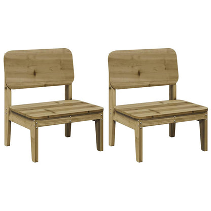 Sedie da Giardino 2 pz 60x52,5x72cm in Legno di Pino Impregnato
