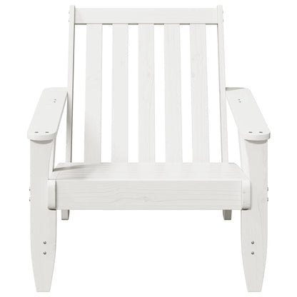 Sedia Adirondack da Giardino Bianca Legno Massello di Pino