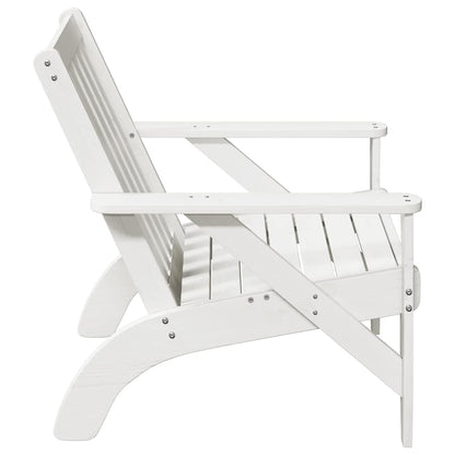 Sedia Adirondack da Giardino Bianca Legno Massello di Pino