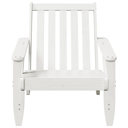 Sedie Adirondack da Giardino 2pz Bianche Legno Massello di Pino