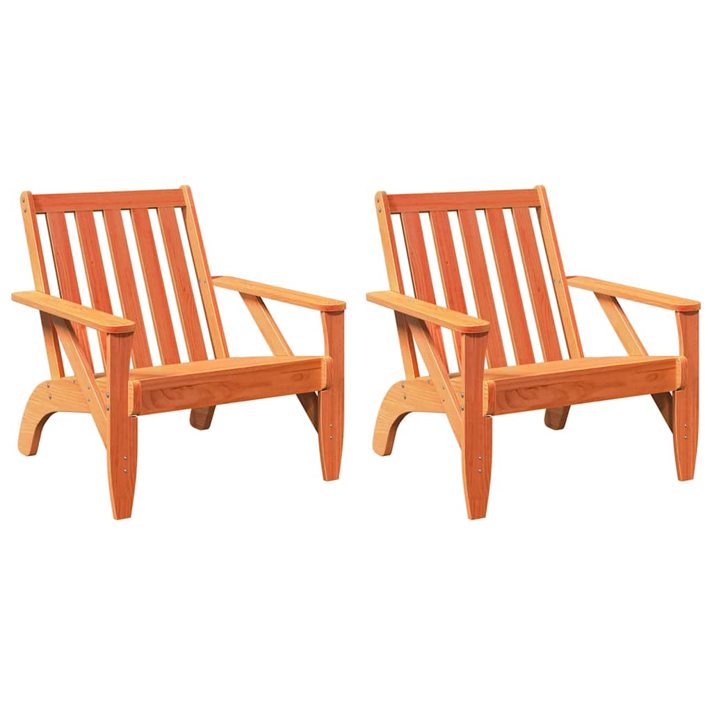 Sedie Adirondack da Giardino 2 pz in Legno Massello di Pino