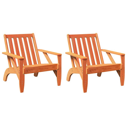 Sedie Adirondack da Giardino 2 pz in Legno Massello di Pino