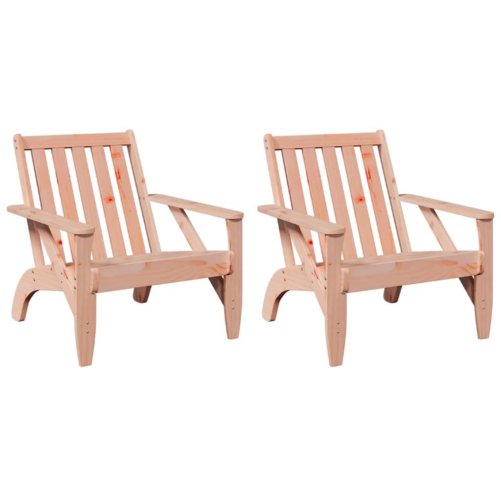Sedie Adirondack da Giardino 2 pz in Legno Massello Douglas