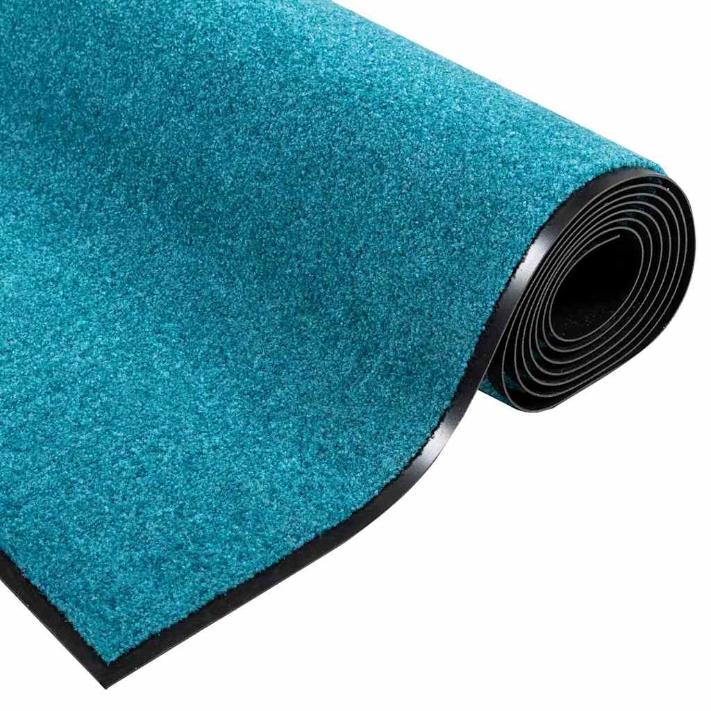 Tappetino Altro Ciano e Nero 120 x 300 cm Poliammide e PVC