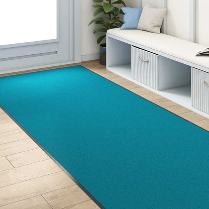 Tappetino Altro Ciano e Nero 120 x 300 cm Poliammide e PVC