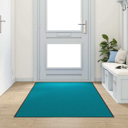 Tappetino Altro Ciano e Nero 120 x 300 cm Poliammide e PVC