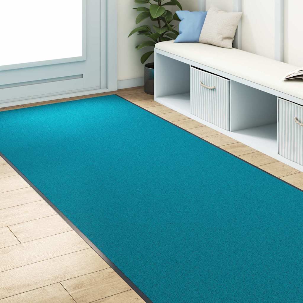 Tappetino Altro Ciano e Nero 120 x 400 cm Poliammide e PVC