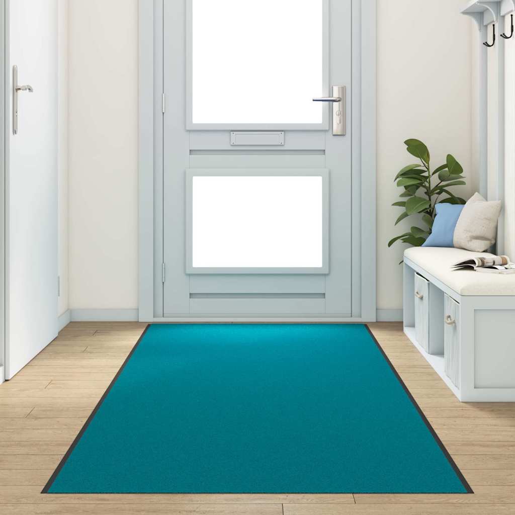 Tappetino Altro Ciano e Nero 120 x 400 cm Poliammide e PVC