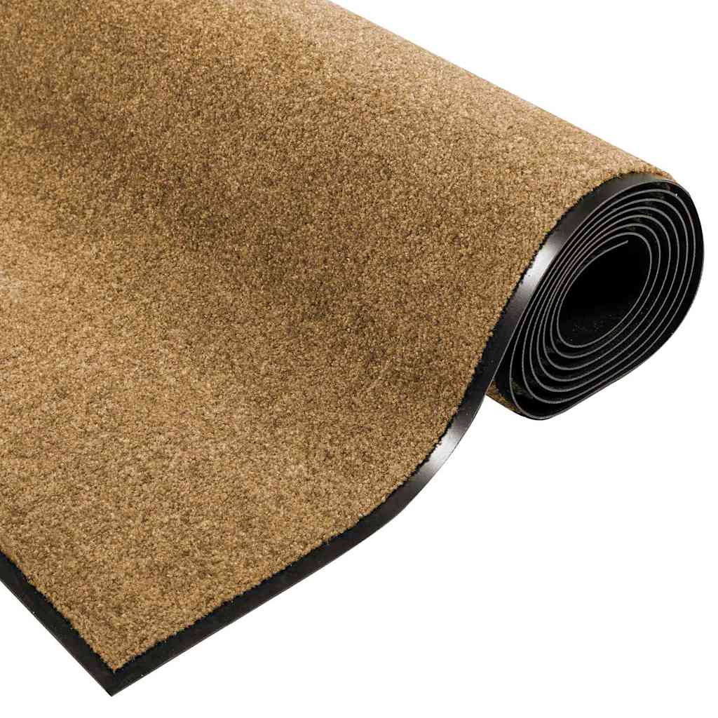 Tappetino Altro Crema e Nero 120 x 250 cm Poliammide e PVC