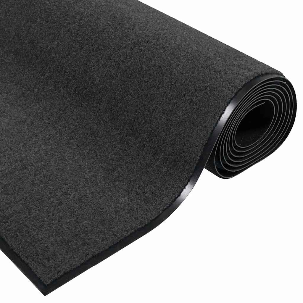 Tappetino Antracite e Nero 120 x 300 cm Polipropilene e vinile