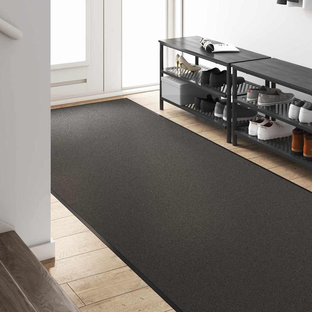 Tappetino Antracite e Nero 120 x 300 cm Polipropilene e vinile