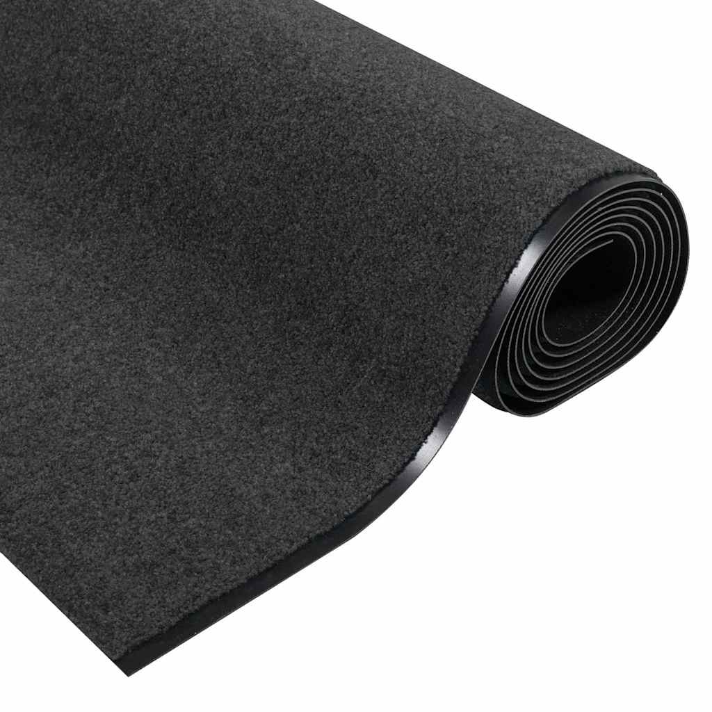 Tappetino Antracite e Nero 120 x 350 cm Polipropilene e vinile