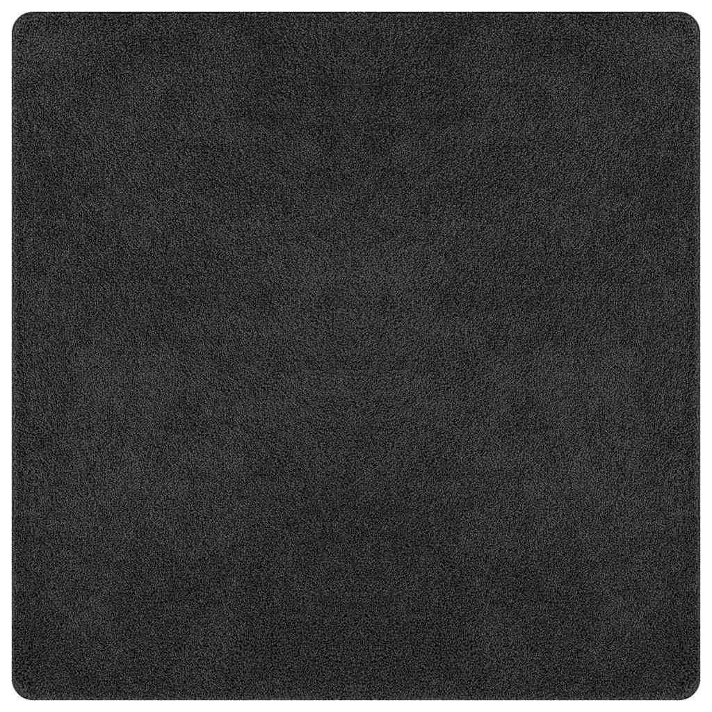 Tappeto Shaggy Antiscivolo Grigio scuro 160 x 160 cm PP