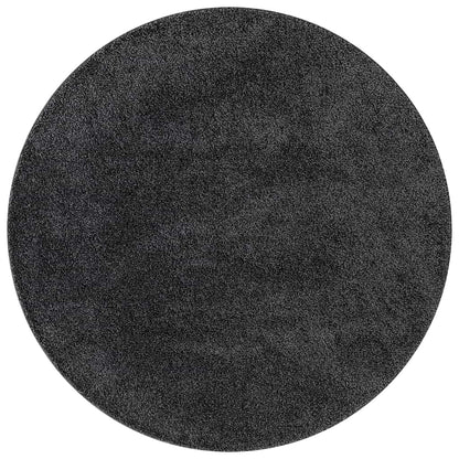 Tappeto Shaggy Antiscivolo Grigio scuro 120 x 120 cm PP