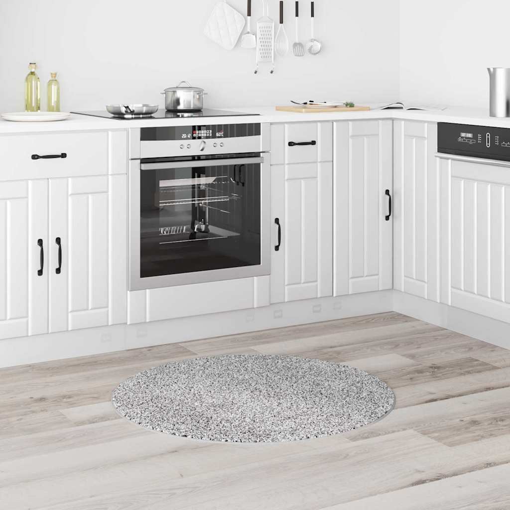 Tappeto Shaggy Antiscivolo Grigio 90 x 90 cm PP