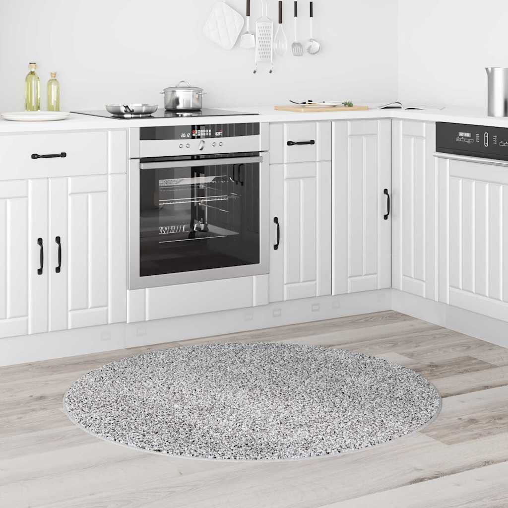 Tappeto Shaggy Antiscivolo Grigio 120 x 120 cm PP