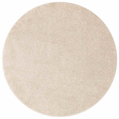 Tappeto Shaggy Antiscivolo Crema 120 x 120 cm PP