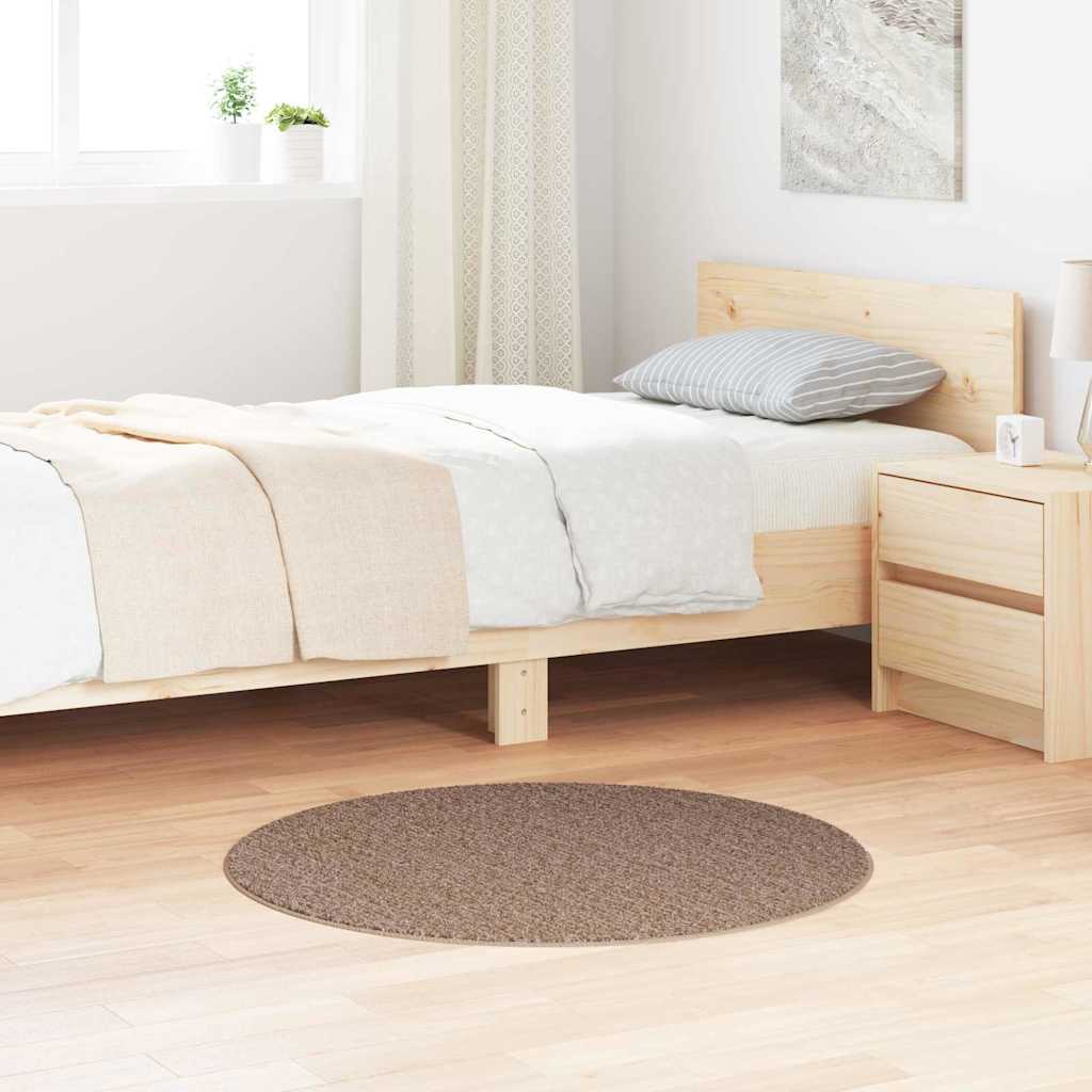 Tappeto Shaggy Antiscivolo Marrone 90 x 90 cm PP