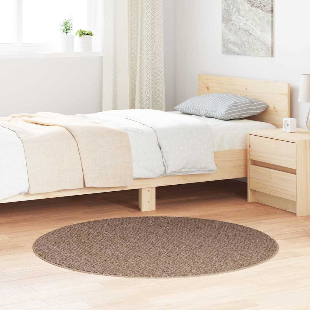Tappeto Shaggy Antiscivolo Marrone 120 x 120 cm PP