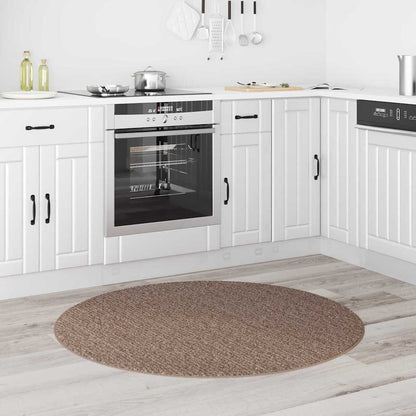 Tappeto Shaggy Antiscivolo Marrone 120 x 120 cm PP
