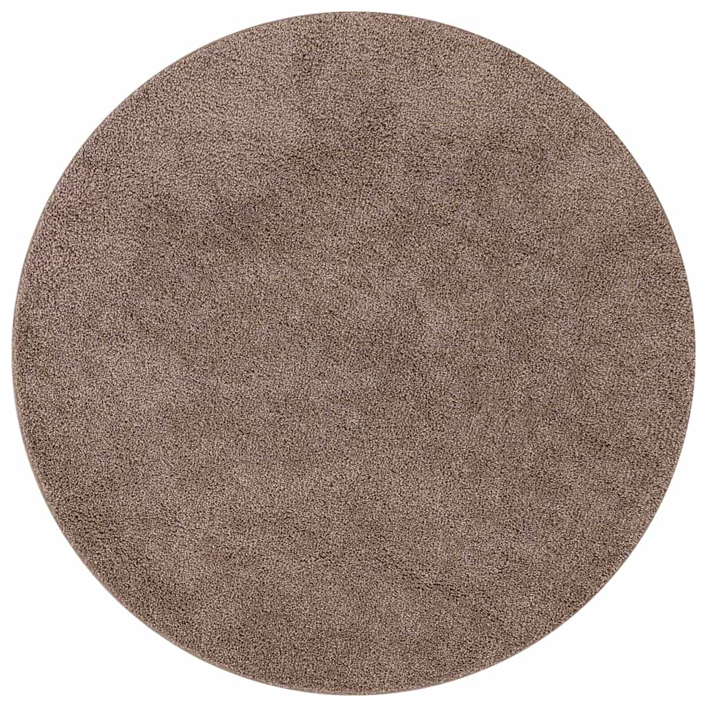 Tappeto Shaggy Antiscivolo Marrone 120 x 120 cm PP