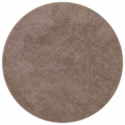 Tappeto Shaggy Antiscivolo Marrone 120 x 120 cm PP