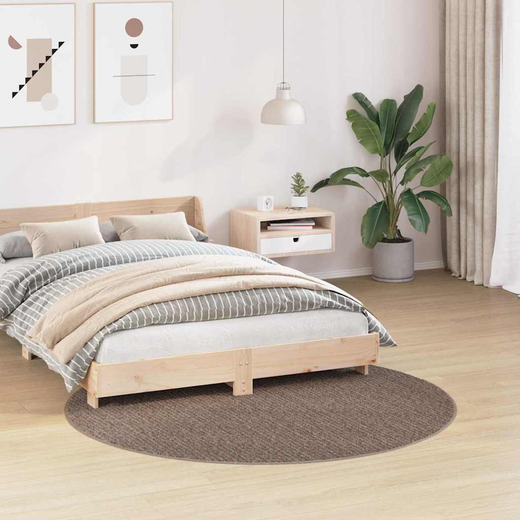 Tappeto Shaggy Antiscivolo Marrone 160 x 160 cm PP