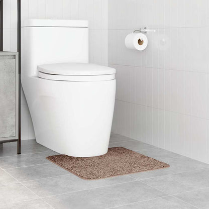 Tappeto Antiscivolo per Bagno con Taglio per Toilette Marrone