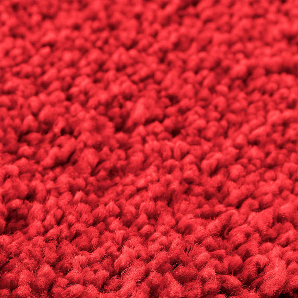 Tappeto Antiscivolo per Bagno con Taglio per Toilette Rosso