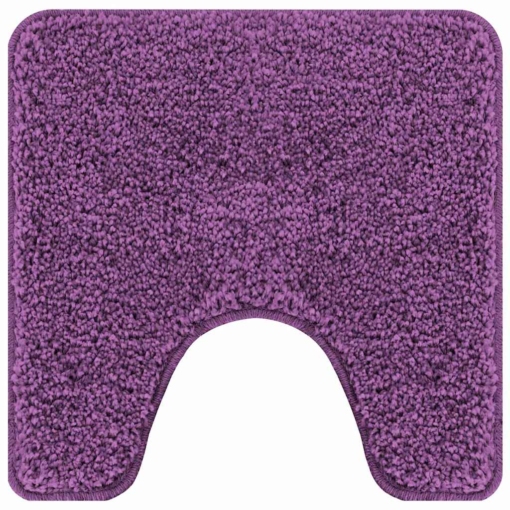 Tappeto Antiscivolo per Bagno con Taglio per Toilette Viola