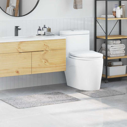 Set di tappetini antiscivolo per il bagno 2 pcs Grigio PP