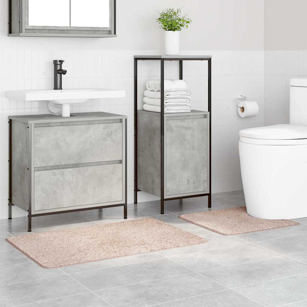 Set di tappetini antiscivolo per il bagno 2 pcs Crema PP