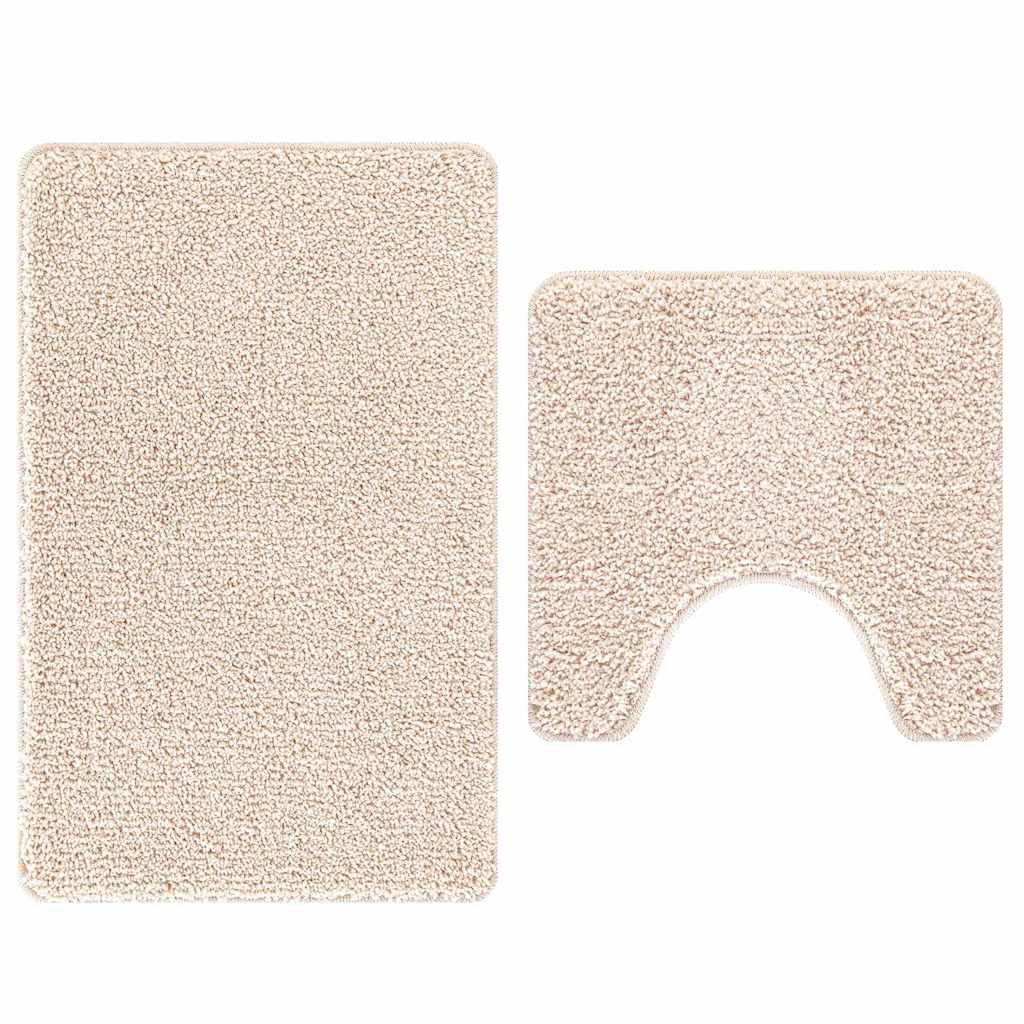 Set di tappetini antiscivolo per il bagno 2 pcs Crema PP