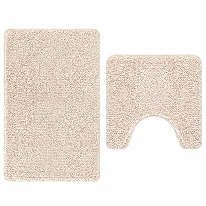 Set di tappetini antiscivolo per il bagno 2 pcs Crema PP