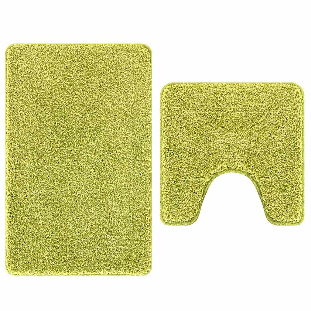 Set di tappetini antiscivolo per il bagno 2 pcs Verde PP