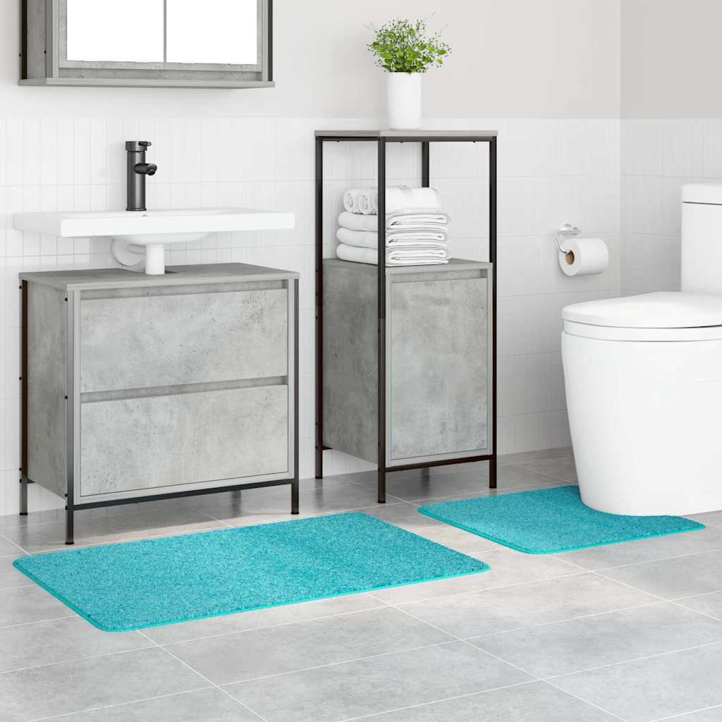Set di tappetini antiscivolo per il bagno 2 pcs Turchese PP
