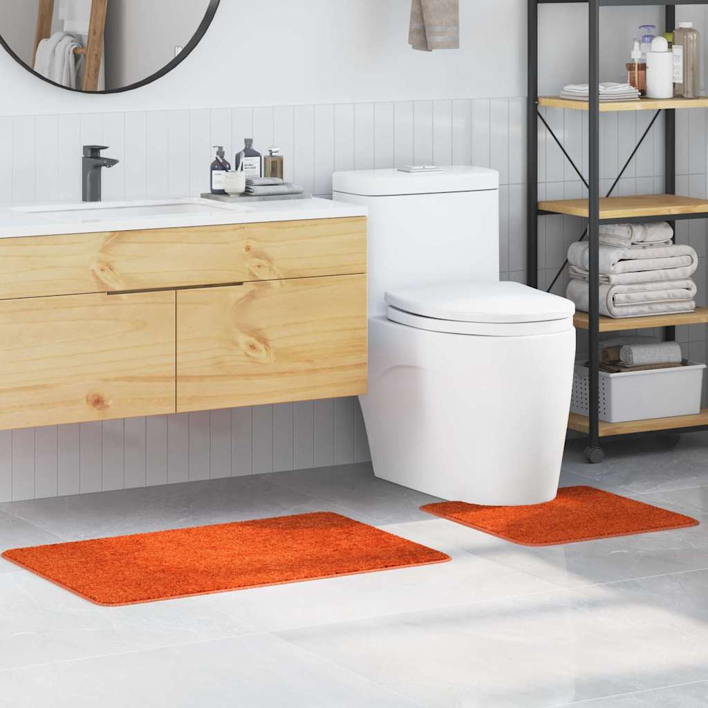 Set di tappetini antiscivolo per il bagno 2 pcs Arancione PP