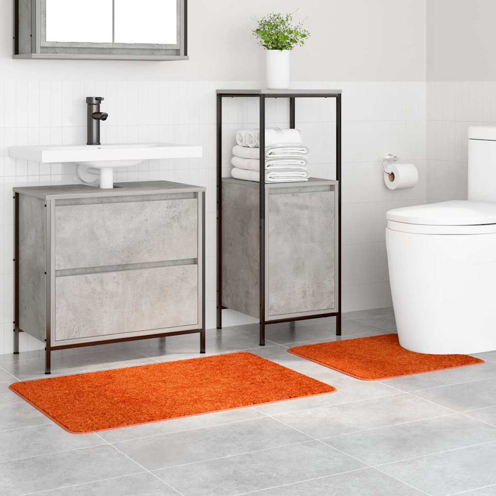 Set di tappetini antiscivolo per il bagno 2 pcs Arancione PP