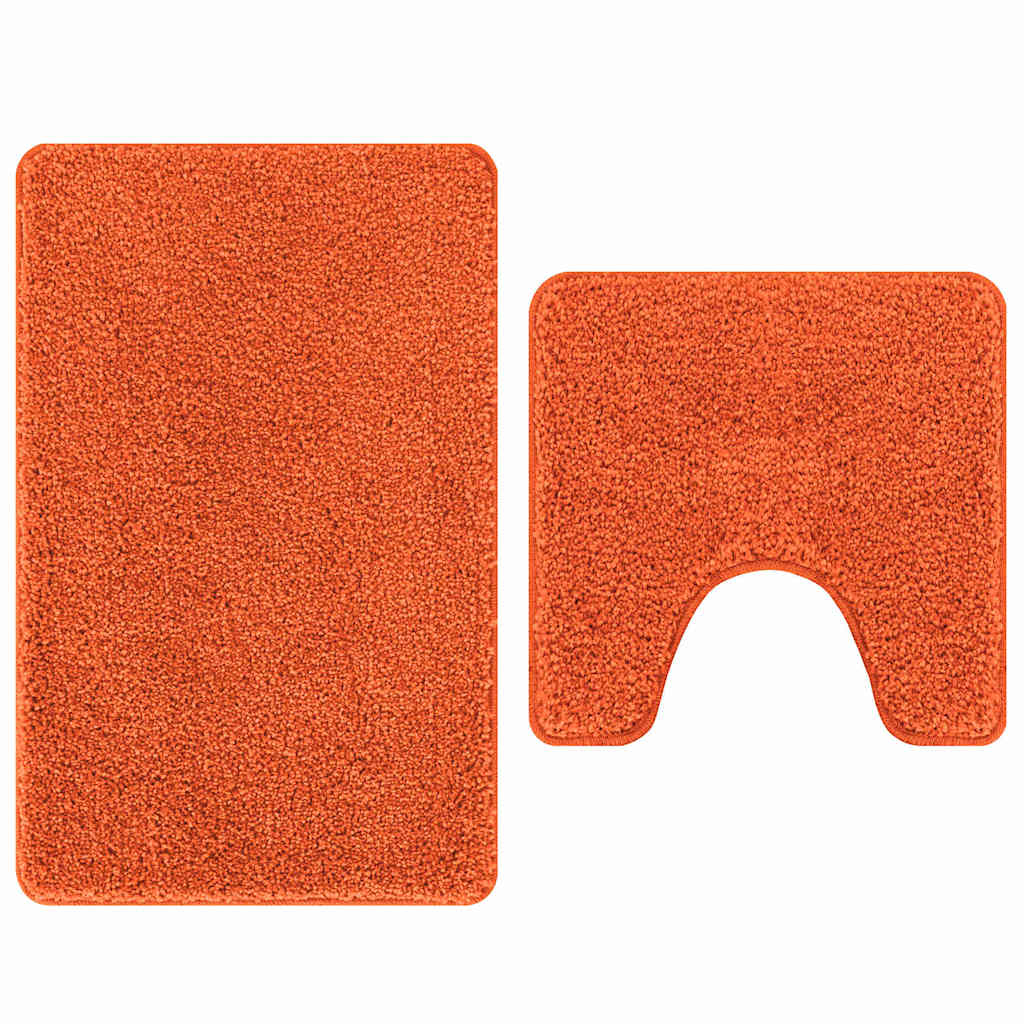 Set di tappetini antiscivolo per il bagno 2 pcs Arancione PP
