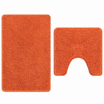 Set di tappetini antiscivolo per il bagno 2 pcs Arancione PP