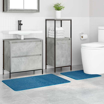Set di tappetini antiscivolo per il bagno 2 pcs Blu PP