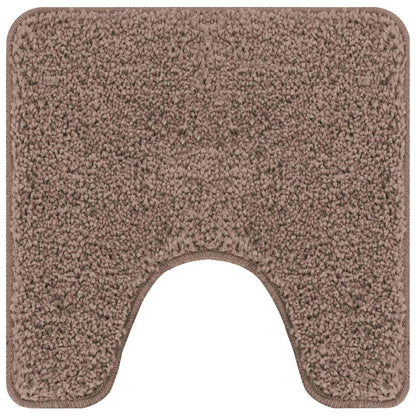 Set di tappetini antiscivolo per il bagno 3 pcs Marrone PP