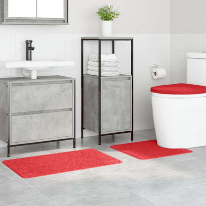 Set di tappetini antiscivolo per il bagno 3 pcs Rosso PP