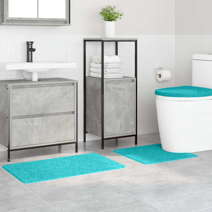 Set di tappetini antiscivolo per il bagno 3 pcs Turchese PP