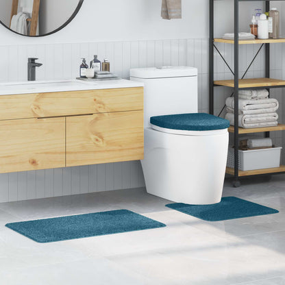 Set di tappetini antiscivolo per il bagno 3 pcs Blu PP
