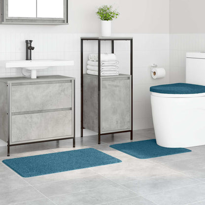 Set di tappetini antiscivolo per il bagno 3 pcs Blu PP