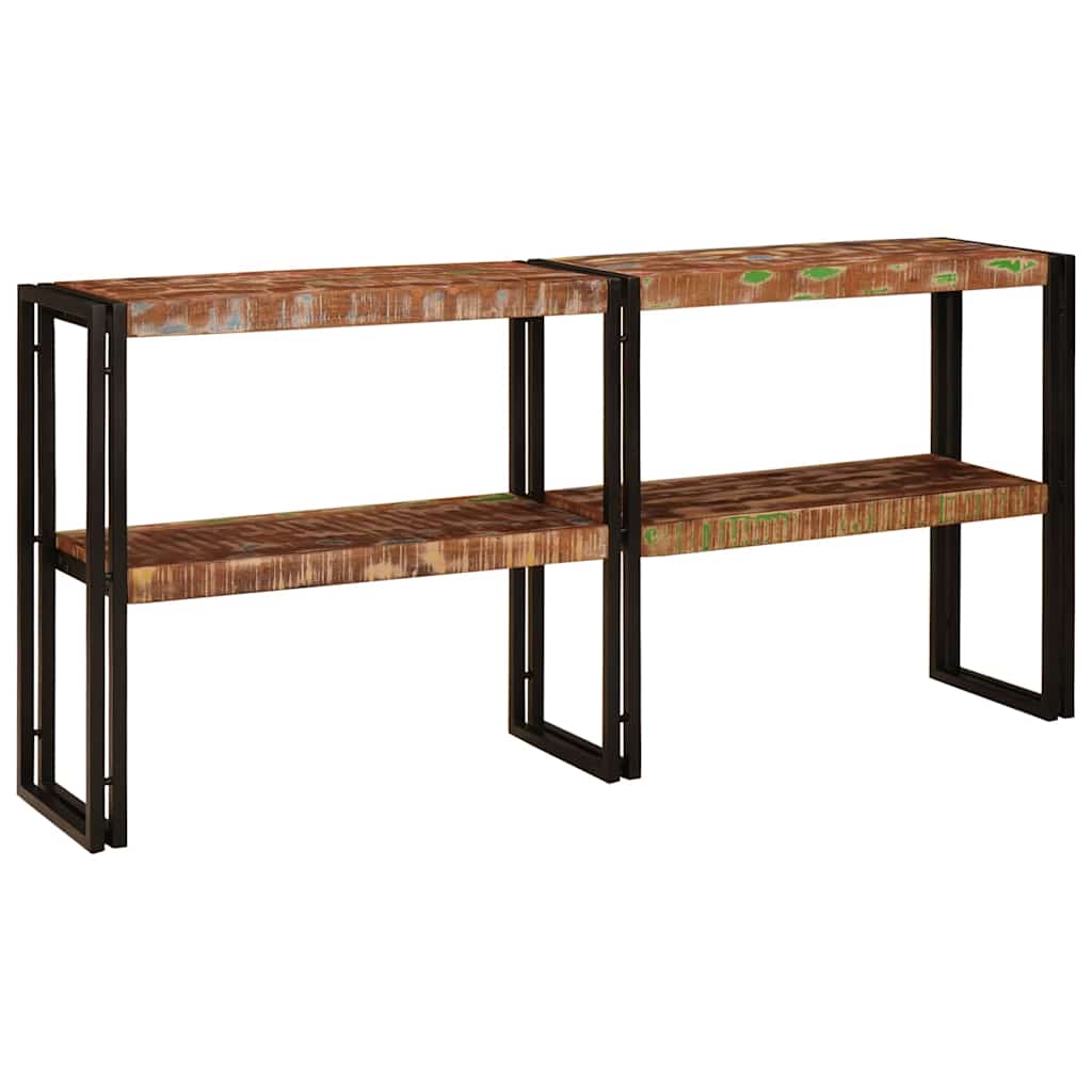 Tavolo consolle Multicolore Legno Recuperato Massello